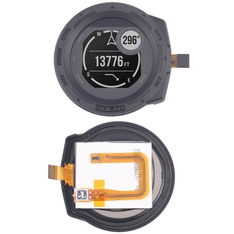Schermo LCD originale smontato con digitalizzatore per Garmin Instinct 1 Solar, assemblaggio completo., For Garmin Instinct 1 Solar