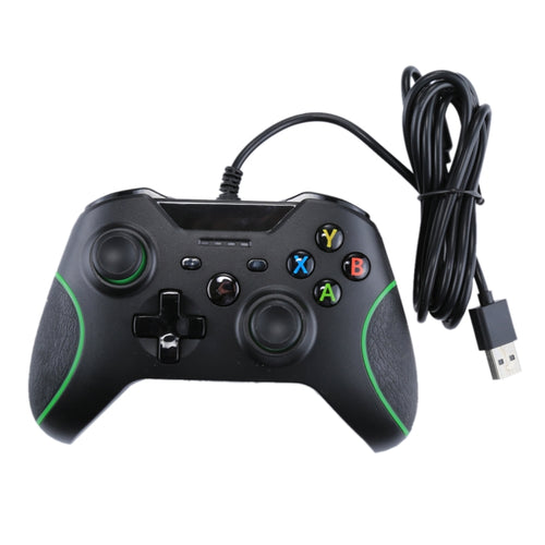 Controller di gioco USB cablato Gamepad per console XBOX ONE / PC / laptop, lunghezza cavo: circa 2,1 m, HSY-008 (Black), HSY-008