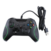 Controller di gioco USB cablato Gamepad per console XBOX ONE / PC / laptop, lunghezza cavo: circa 2,1 m, HSY-008 (Black), HSY-008
