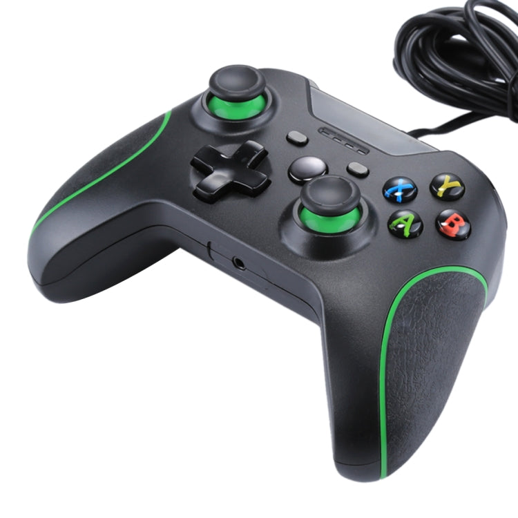 Controller di gioco USB cablato Gamepad per console XBOX ONE / PC / laptop, lunghezza cavo: circa 2,1 m, HSY-008 (Black), HSY-008