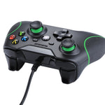 Controller di gioco USB cablato Gamepad per console XBOX ONE / PC / laptop, lunghezza cavo: circa 2,1 m, HSY-008 (Black), HSY-008