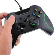 Controller di gioco USB cablato Gamepad per console XBOX ONE / PC / laptop, lunghezza cavo: circa 2,1 m, HSY-008 (Black), HSY-008