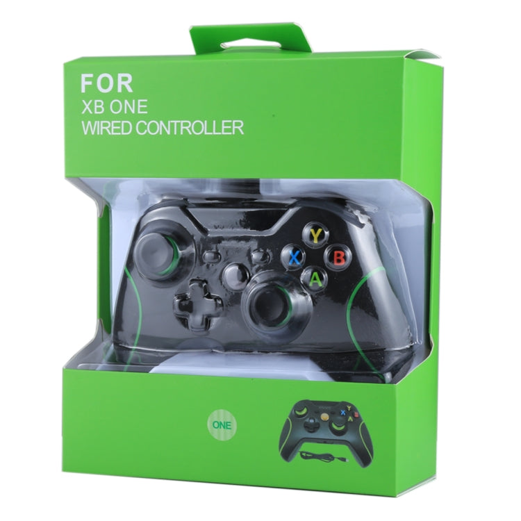 Controller di gioco USB cablato Gamepad per console XBOX ONE / PC / laptop, lunghezza cavo: circa 2,1 m, HSY-008 (Black), HSY-008