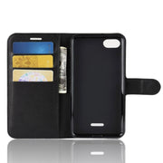 Custodia in pelle a libro orizzontale Litchi Texture per Xiaomi Redmi 6A, con portafoglio, supporto e slot per carte, For Redmi 6A