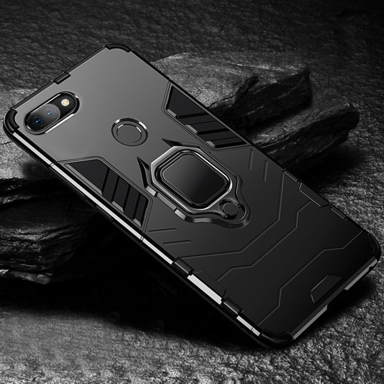 Custodia protettiva antiurto PC + TPU con supporto ad anello magnetico per Xiaomi Mi 8 Lite, For Xiaomi Mi 8 Lite