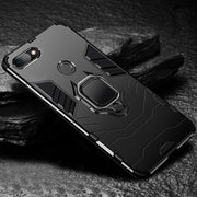 Custodia protettiva antiurto PC + TPU con supporto ad anello magnetico per Xiaomi Mi 8 Lite, For Xiaomi Mi 8 Lite
