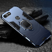 Custodia protettiva antiurto PC + TPU con supporto ad anello magnetico per Xiaomi Mi 8 Lite, For Xiaomi Mi 8 Lite