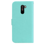 Custodia in pelle PU con vibrazione orizzontale in rilievo rosa per Xiaomi Pocophone F1, con supporto, slot per schede e portafoglio, For Poco F1, For Xiaomi Poco F1