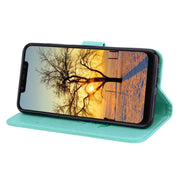 Custodia in pelle PU con vibrazione orizzontale in rilievo rosa per Xiaomi Pocophone F1, con supporto, slot per schede e portafoglio, For Poco F1, For Xiaomi Poco F1