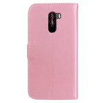 Custodia portafoglio in pelle PU rosa per Xiaomi Pocophone F1