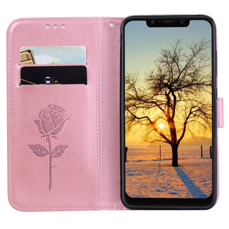 Custodia portafoglio in pelle PU rosa per Xiaomi Pocophone F1
