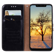 Custodia in pelle a vibrazione orizzontale con struttura in cera d'olio stile business per Xiaomi Pocophone F1, con supporto, slot per schede e portafoglio, For Xiaomi Poco F1