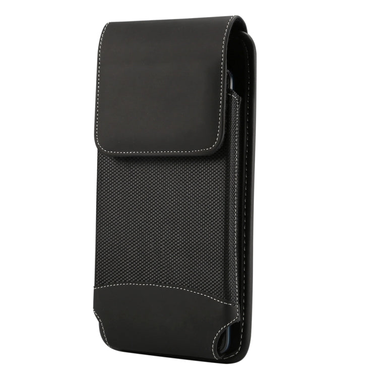 Custodia universale in tessuto Oxford da appendere alla vita per telefoni cellulari da 6,4-6,5 pollici, con moschettone, 6.5 inch