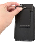 Custodia universale in tessuto Oxford da appendere alla vita per telefoni cellulari da 6,4-6,5 pollici, con moschettone, 6.5 inch