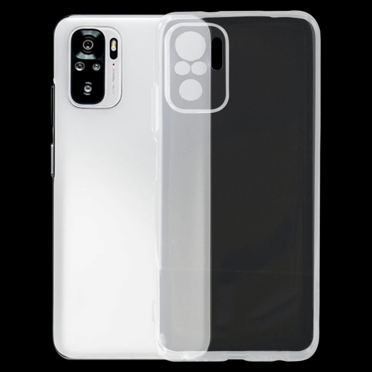 Per Xiaomi Redmi Note 10 Custodia protettiva morbida in TPU trasparente ultrasottile da 0,75 mm, For Xiaomi Redmi Note 10