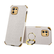 Per Xiaomi Mi 11 Custodia in pelle magnetica con motivo a coccodrillo in TPU galvanizzato 6D con supporto per anello, For Xiaomi Mi 11