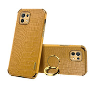 Per Xiaomi Mi 11 Custodia in pelle magnetica con motivo a coccodrillo in TPU galvanizzato 6D con supporto per anello, For Xiaomi Mi 11