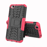Tyre Texture TPU+PC Custodia protettiva antiurto per Xiaomi Redmi Go, con supporto, For Xiaomi Redmi Go