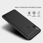 Custodia in TPU antiurto in fibra di carbonio con trama spazzolata per Xiaomi Mi Max 3, For Xiaomi Mi Max 3