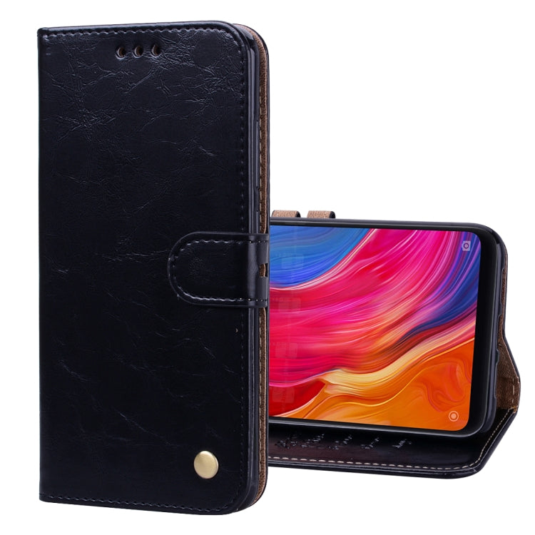 Custodia in pelle flip orizzontale con struttura in cera d'olio stile business per Xiaomi Mi 8, con supporto, slot per schede e portafoglio, For Xiaomi Mi 8
