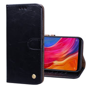 Custodia in pelle flip orizzontale con struttura in cera d'olio stile business per Xiaomi Mi 8, con supporto, slot per schede e portafoglio, For Xiaomi Mi 8