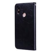 Custodia in pelle flip orizzontale con struttura in cera d'olio stile business per Xiaomi Mi 8, con supporto, slot per schede e portafoglio, For Xiaomi Mi 8