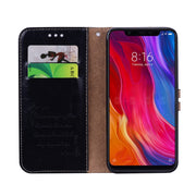 Custodia in pelle flip orizzontale con struttura in cera d'olio stile business per Xiaomi Mi 8, con supporto, slot per schede e portafoglio, For Xiaomi Mi 8