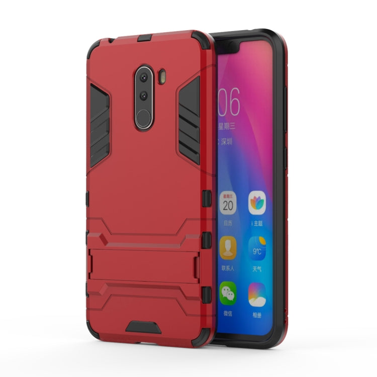 Custodia antiurto in PC + TPU per Xiaomi Pocophone F1, con supporto, Xiaomi Pocophone F1