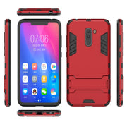 Custodia antiurto in PC + TPU per Xiaomi Pocophone F1, con supporto, Xiaomi Pocophone F1