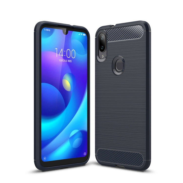 Custodia in TPU in fibra di carbonio con trama spazzolata per Xiaomi Mi Play, For Xiaomi Mi Play