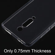 Custodia protettiva morbida in TPU trasparente ultrasottile da 0,75 mm per Xiaomi Redmi K20 / K20 Pro, For For Redmi K20 / K20 Pro
