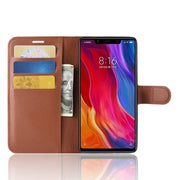 Custodia in pelle con chiusura orizzontale Litchi Texture per Xiaomi Mi 8 SE, con portafoglio, supporto e slot per carte, For Mi 8 SE, For Xiaomi Mi 8 SE