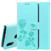 Custodia in pelle PU con chiusura orizzontale in rilievo rosa per Xiaomi Redmi 7, con supporto, slot per carte e portafoglio, For Xiaomi Redmi 7