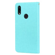 Custodia in pelle PU con chiusura orizzontale in rilievo rosa per Xiaomi Redmi 7, con supporto, slot per carte e portafoglio, For Xiaomi Redmi 7