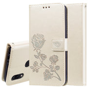 Custodia in pelle PU con chiusura orizzontale in rilievo rosa per Xiaomi Redmi 7, con supporto, slot per carte e portafoglio, For Xiaomi Redmi 7