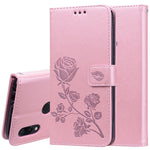 Custodia portafoglio in pelle PU rosa per Xiaomi Redmi 7