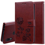 Custodia portafoglio in pelle PU rosa per Xiaomi Redmi 7