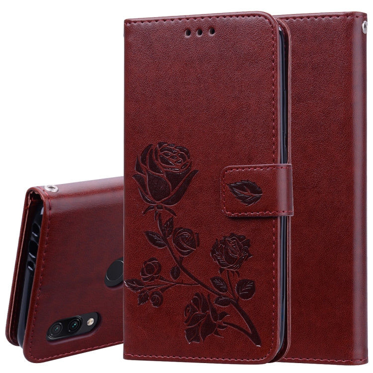 Custodia portafoglio in pelle PU rosa per Xiaomi Redmi 7