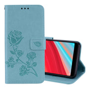Custodia in pelle PU ecologica con vibrazione orizzontale in rilievo rosa per Xiaomi Redmi S2, con supporto, slot per schede e portafoglio, For S2, For Xiaomi Redmi S2