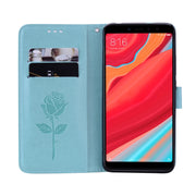 Custodia in pelle PU ecologica con vibrazione orizzontale in rilievo rosa per Xiaomi Redmi S2, con supporto, slot per schede e portafoglio, For S2, For Xiaomi Redmi S2