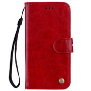 Custodia in pelle a conchiglia orizzontale con struttura in cera d'olio stile business per Xiaomi Redmi S2, con supporto, slot per schede e portafoglio, For Xiaomi S2