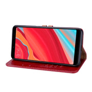 Custodia in pelle a conchiglia orizzontale con struttura in cera d'olio stile business per Xiaomi Redmi S2, con supporto, slot per schede e portafoglio, For Xiaomi S2
