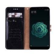 Custodia in pelle flip orizzontale con struttura in cera d'olio stile business per Xiaomi Mi 6X / A2, con supporto e slot per schede e portafoglio, For Xiaomi Mi 6X, For Xiaomi Mi 6X / A2