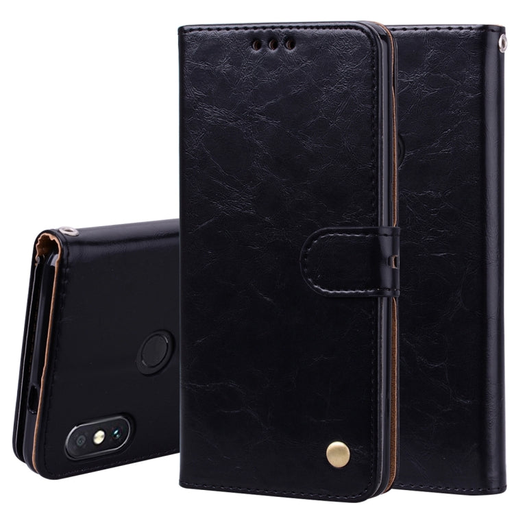 Custodia in pelle flip orizzontale con struttura in cera d'olio stile business per Xiaomi Redmi Note 5 Pro, con supporto, slot per schede e portafoglio, For Xiaomi Note 5 Pro