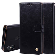Custodia in pelle flip orizzontale con struttura in cera d'olio stile business per Xiaomi Redmi Note 5 Pro, con supporto, slot per schede e portafoglio, For Xiaomi Note 5 Pro