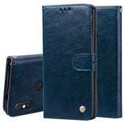 Custodia in pelle flip orizzontale con struttura in cera d'olio stile business per Xiaomi Redmi Note 5 Pro, con supporto, slot per schede e portafoglio, For Xiaomi Note 5 Pro