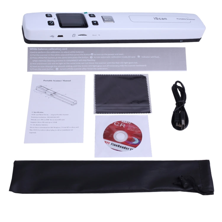 Scanner portatile doppio rullo con display LED 1050 DPI