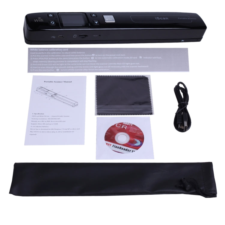 Scanner portatile WiFi per documenti con doppio rullo