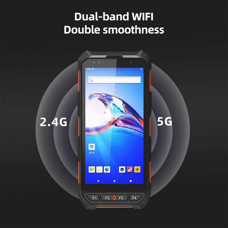 Terminale dati industriale portatile IP65 da 5,5 pollici con Android 10 e scanner di codici a barre, stile: RFID UHF + NFC HF + testina 2D, RFID UHF + NFC HF + 2D Head