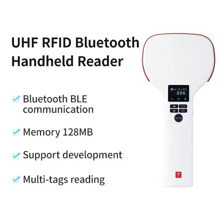 Lettore Bluetooth portatile RFID UHF a lungo raggio con chip E710, stile: migliorato + testina 2D, Enhanced + 2D Head, EU Plug, Enhanced + 2D Head, US Plug, Enhanced + 2D Head, UK Plug